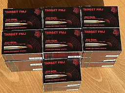 1000 Schuss Geco Target FMJ .223 Rem 3,6g 55gr.
