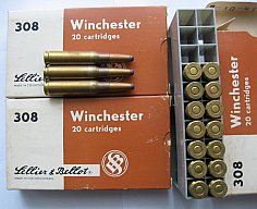 308 Winchester Sellier&Bellot Munition, 57Stück