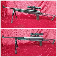 Luftgewehr,cal 4,5 mm im Kalaschnikov Stiel mit Zielfernrohr