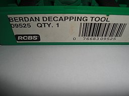 RCBS Berdan "Decapping Tool"Berdan Zündhütchen Entferner ,Ausstosser im Originalbehälter