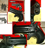 schöner Noris Derringer mit orig. Box - schwarze Griffschalen!