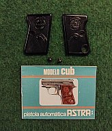 ### Astra Cub 6,35mm...Griffschalen Schwarz & Bedienungsanleitung Orginal ###