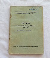 Makarov DDR NVA Dienstvorschrift Pistole Makarow – Original von 1959 !