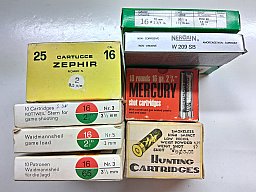 Konvolut 76 Schuss Kal. 16/70 & 16/65 USSR, Rottweil Waidmannsheil, S&B, Italcaccia