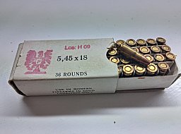 36 Schuss 5,45x18 (PSM) Made in Tula, Russia 40gr FMJ Seltene Sammlermunition