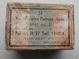 Wehrmacht Päckchen 9 mm kurz Stahlhülsen dou.