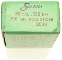 Geschosse Sierrra 35Cal .358 Dia 200Gr. Teilmantel