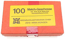 Match Geschosse Haendler & Natermann H&N .32 S&W Wadcutter