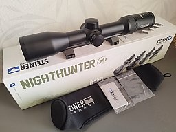 Steiner Nighthunter Xtreme 1,6-8x42 (Zeiss-Schiene) + Henneberger HMS Montage - Wie neu!