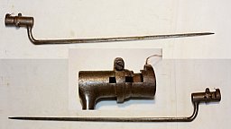 Tüllenbajonett, 45,6 cm lange Dreikantklinge