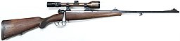 Repetierbüchse Mauser Mod. 98 Kal. 7x57, mit EAW Schwenkmontage und Zielfernrohr Hertel & Reuss 6x44