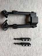 FORTMEIER Zweibein, 6 Uhr-Installation mit 5 Positionen und 2 Adapter für M-LOK
