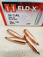.30/.308/200grs Hornady ELD-X No. 3076 Geschosse 100 Stk