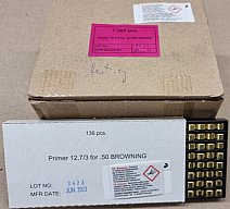 .50 BMG Zünder Ginex 136stk. # SSZ Berka