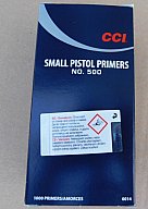 CCI1000stk Small Pistol Zündhütchen No.500 # SSZ Berka