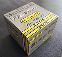 Sammlermunition Fiocchi 8 mm LEBEL VM, 25 Stück, ca. 1980