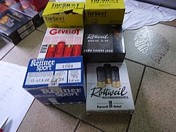 Flintenmunition Cal 12/65/70