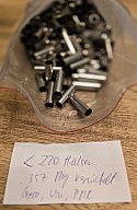 mehr als 220 vernickelte Hülsen .357 Mag, Geco, Win, PMC