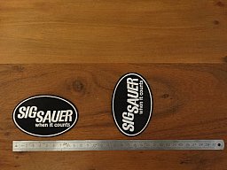 *** 2 PATCHES *** 2 X PATCH *** SIG SAUER *** MERCHANDISE *** AIRSOFT *** BMG *** FUN ***