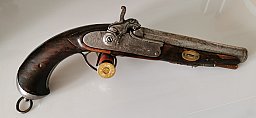 Seltene span. Perkussions-Offizierspistole 1842, Real Fábrica de Placencia