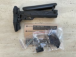 KRUK (KPYK) Teleskopschaft mit Festadapter für AKM / AK74 – SCHWARZ – NEU & UNBENUTZT!