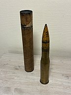 37 mm US Granate 1942 mit gelber Lackierung 2. WK - inert