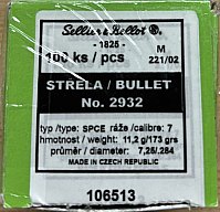 S&B Geschosse SPCE 7mm (.284) 173 grain, 100 Stück