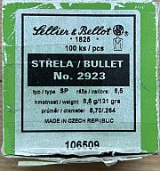 S&B Geschosse SP 6,5mm (.264) 8,5 Gramm 131 Grain, 64 Stück