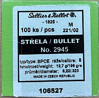 S&B Geschosse SPCE 8mm (.323) 196 Grain, 64 Stück