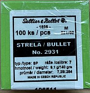 S&B Geschosse 7mm (.284) 9,1 Gramm / 140 Grain, 88 Stück