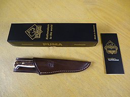 Puma Messer - Hunter's Pal - Nr. 11 6397 - Griffschalen aus Hirschhorn - Lederscheide in OVP