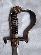 Originaler Heeres-Offizierssäbel (Löwenkopfsäbel) aus dem 2. Weltkrieg mit Stahlscheide.