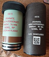 Nebel-Granate DM 65A1, für Abschussgerät 76mm