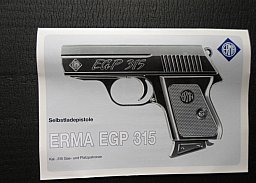 ERMA EGP 315 BEDIENUNGSANLEITUNG NEUWERTIG