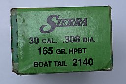 100 Stck Sierra Game King Geschosse, HPBT, .308 Dia, 165gr Gewicht, Nr 2140