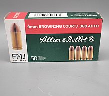 S&B 9mm Kurz / .380Auto / 9mm Browning 92gr. FMJ 50 Stück Staffelpreise !!!
