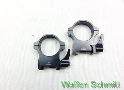 Rusan Stahl Montage mit Ringen 30mm für Weaver/Picatinny Waffenprisma. Sehr guter Zustand!!!