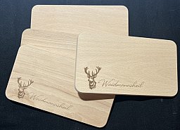 4 Frühstücksbrettchen Waidmannsheil