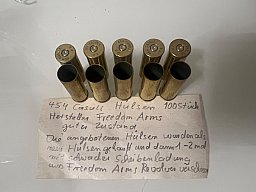 454 Casull Hülsen 100 Stück Hersteller Freedom Arms
