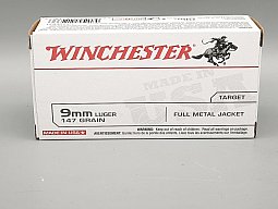 Winchester 9mm Luger 147gr. FMJ FP Subsonic 50 Stück Staffelpreise!!!