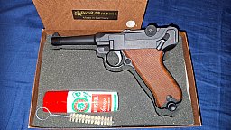 SRS-Pistole Record P08 Kal. 8mmK.PtB 517 OVP (Walther-Klon)