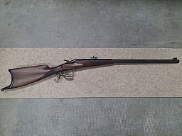 Rarität „GECO“ Präzisionsscheiben-Büchse mit Trapdoor Verschluß, Kal. 22lr, und 8-Kant Lauf, ca 1920