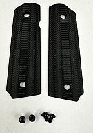 1911 Griffschalen Full-Size für 1911 & Klone – G-10 Tiefschwarz Inkl. Custom VZ-Schrauben!
