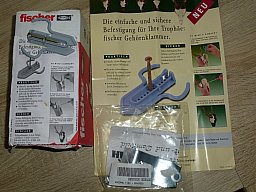 20x Fischer Gehörnklammer für Rehbock oder Gams 1x Rot o. Dammhirsch
