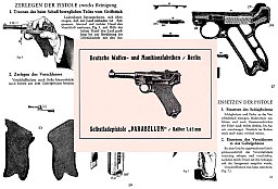 Nachdruck Bedienungsanleitung Pistole 08 PARABELLUM im Ca. 7,65 mm