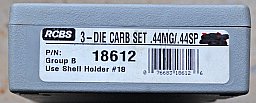 RCBS Matrize für .44MG/.44SP, 3-teilig + Taper-Crimp_matrize + Hülsenhalter