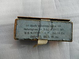 16 scharfe Pistolenpatronen 08 WK1