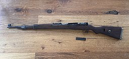 gebrauchte Repetierbüchse K 98, Hersteller dcd 4, nummerngleich mit ZF-Montage ohne Neubeschuß.
