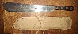 Machete / Haumesser Sheffield England (1937) – WWII Ära – inkl. Lederscheide (Altersnachweis)