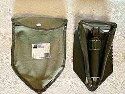 + + + Klappspaten BW Stil grün mit Tasche High Peak + + +